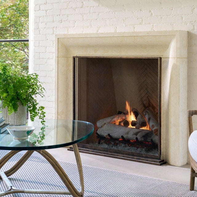 Gold Brilliant Gold August Fireplace Screen Iron For Sale - Image 8 of 12