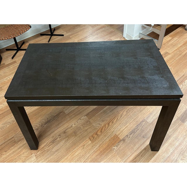Mid 20th Century Faux Snakeskin Game Table with Removable Top For Sale - Image 11 of 18