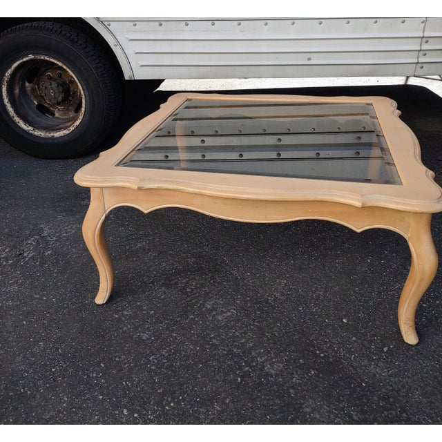 Late 20th Century Ethan Allen Country French Bisque Finish Square