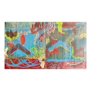 Birds on Wires, Original Painting by John M. White For Sale