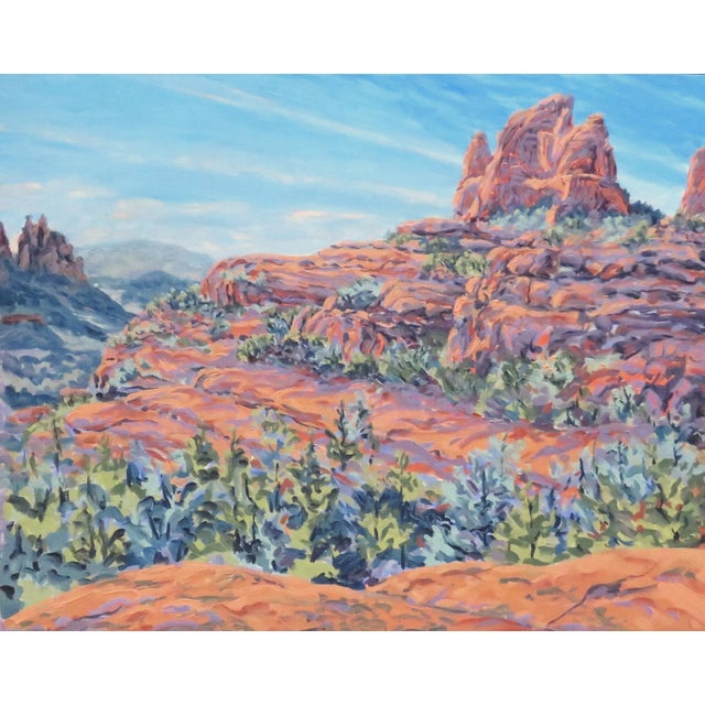 FREE SHIPPING ANYWHERE IN THE CONTINENTAL US! This is a vintage impressionist landscape painting. Oil on canvas. Signed...