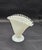 Fenton Art Glass Company Vintage Fenton Clear Crest Ruffled Edge Milk Glass Fan Shaped Vase For Sale - Image 4 of 7