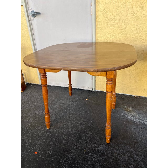 Mid-Century Modern Vintage Mid Century Wood Dining Table For Sale - Image 3 of 9