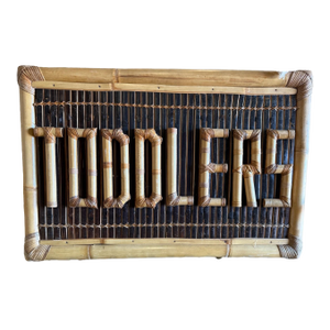 Vintage Coastal Split Rattan “Toddler” Sign