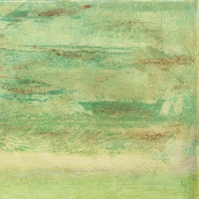 Textile Awh 354 - Original Minimalist Abstract Oil Painting on Canvas by Bernhard Zimmer For Sale - Image 7 of 9