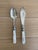 THE SET INCLUDES: A beautifully coordinated antique mother‑of‑pearl flatware pair, featuring an engraved Abbey preserve...