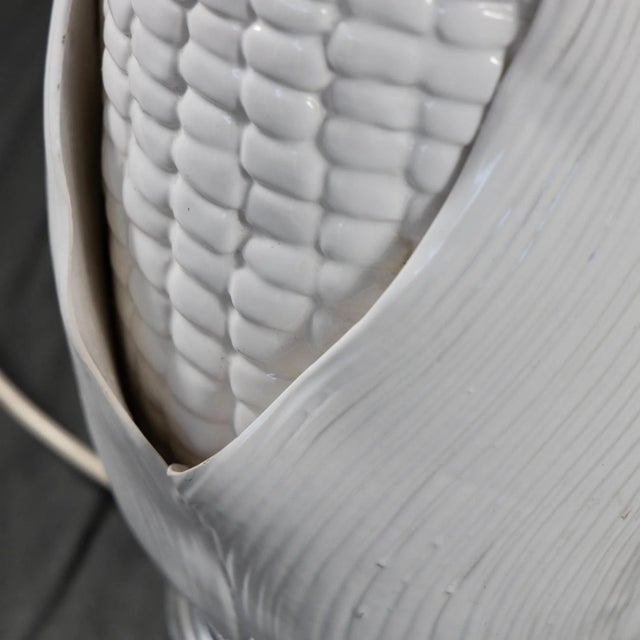 1960s White Ceramic Table Lamp, 1960s For Sale - Image 5 of 13