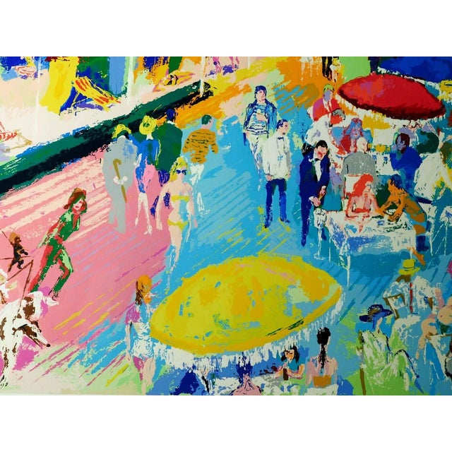 LeRoy Neiman La Plage a Deauville Hand Signed Custom Framed Limited Edition Art For Sale - Image 4 of 8