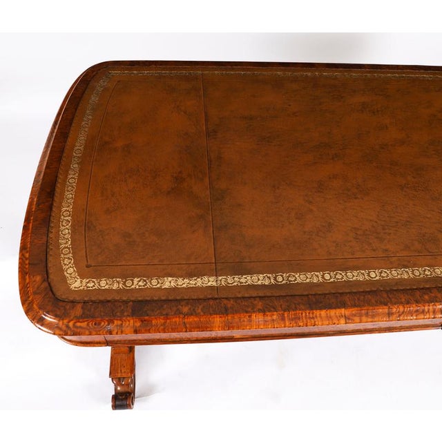Antique Victorian Pollard Oak Writing Table Desk in the Manner of Gillows, 19th Century For Sale - Image 12 of 17