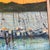 1980s 1980’s Original Impressionist/Abstract Sailboat Mooring Sausalito California Painting Vintage Carved Wood Frame Signed For Sale - Image 5 of 7