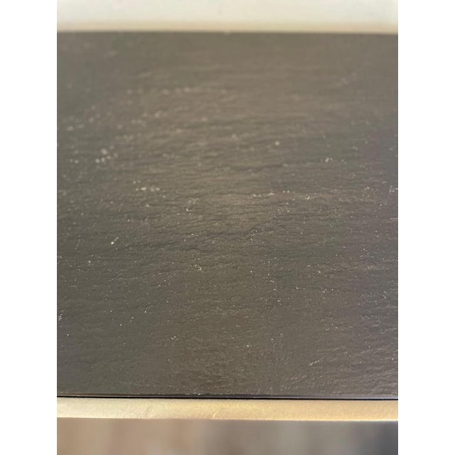Vintage Art Deco Shelf in Silver-Plated Steel and Black Marble, 1980s For Sale - Image 13 of 16