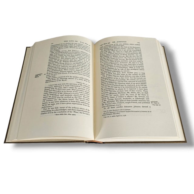 Gold Book Set the Life of Samuel Johnson by Boswell 3 Volume Set W/ Case For Sale - Image 8 of 12