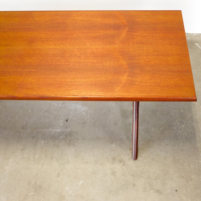 Brown Danish Teak Coffee Table For Sale - Image 8 of 8