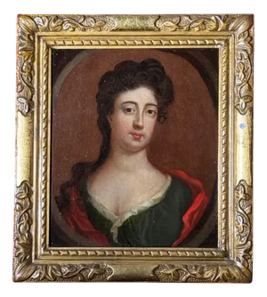Portrait of Sophie Charlotte of Hanover, 1900s, Oil on Canvas, Framed