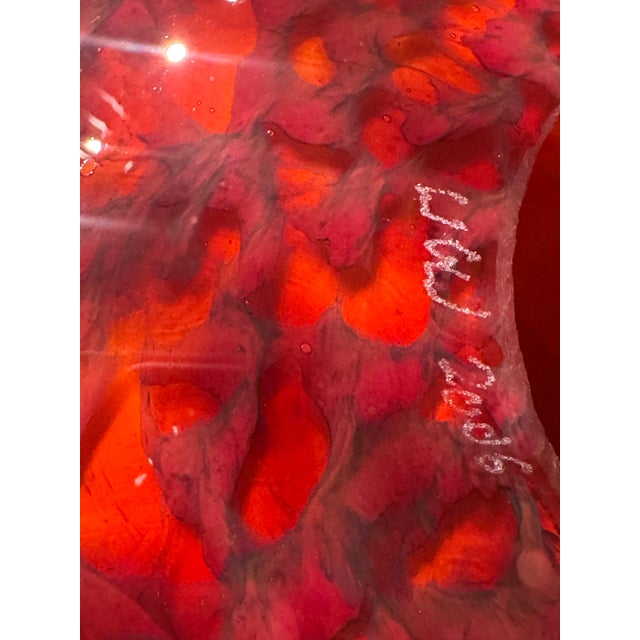 Signed Wimberley Glassworks Handblown Art Glass Table Lamp – Sculptural Studio Glass Lighting, Texas Modern For Sale In Houston - Image 6 of 8