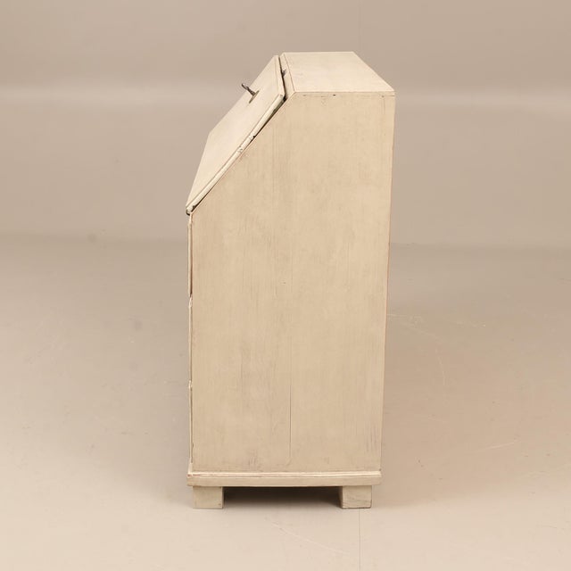 Neoclassical Swedish Gustavian Style Painted Secretary Desk, 19th Century For Sale - Image 3 of 8