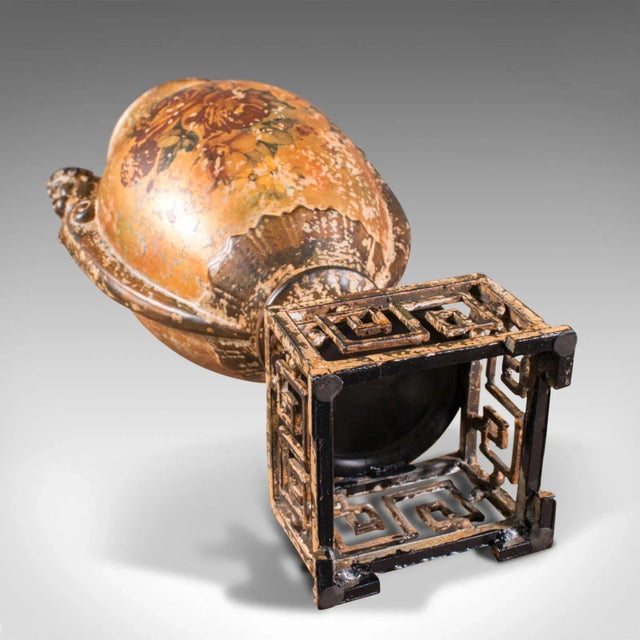 1970s Tall Vintage Oriental Ceramic Decorative Vase For Sale - Image 12 of 13