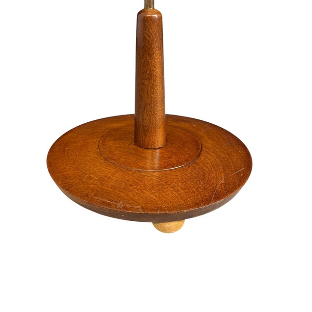 1940s Mid-Century Modern Scandinavian Teak and Brass Floor Lamp, 1940 For Sale - Image 5 of 7