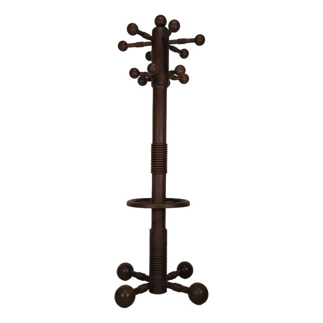 Brutalist Coat Rack by Charles Dudouyt, 1940s For Sale