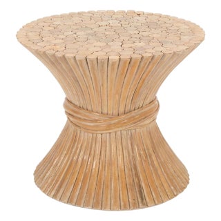 John McGuire “Sheaf of Wheat” End Table 1975c. For Sale