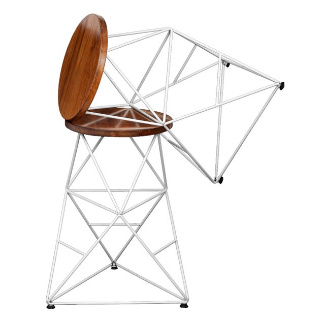 Vintage Handcrafted Artisan Bar Stools, Pair For Sale In Los Angeles - Image 6 of 8