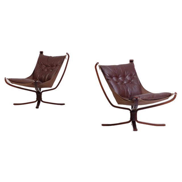 Set of Falcon Chairs attributed to Sigurd Ressell, 1970s For Sale