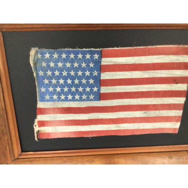 This is a rare example of the early American Flag with 45 stars. Made for the inclusion of Utah 1896- 1907. This flag was...