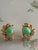 Vintage 14k Gold Jade Cabochon Earrings, A Pair For Sale - Image 4 of 9