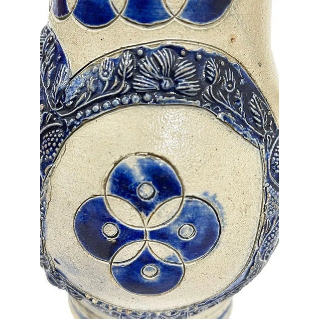 German Westerwald Salt Glazed Stoneware Jug, 17th Century For Sale - Image 5 of 9