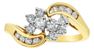 Half Carat Diamond Cluster Ring, Size 5