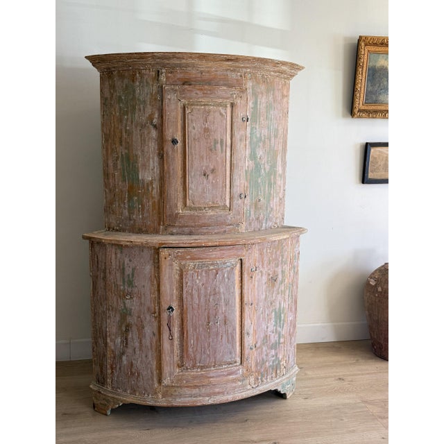19th Century Antique Swedish Corner Cupboard For Sale - Image 5 of 6