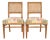 Robsjohn-Gibbings Style Mid-Century Modern Walnut and Cane Side Chairs or Dining Chairs by Henredon, Pair For Sale