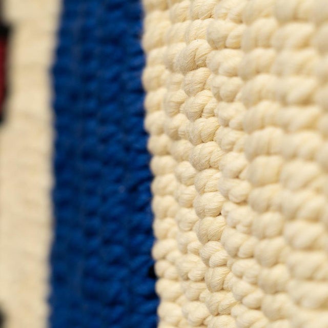 After Joan Miró, Mid Century Modern Color Tapestry, 1970, Cotton & Wool For Sale - Image 13 of 15