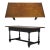 Tiger Maple Top Black Base Coffee Table For Sale