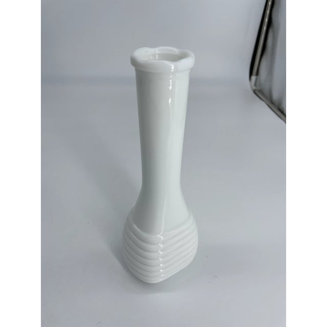 Glass Antique Milk Glass Vase For Sale - Image 7 of 7