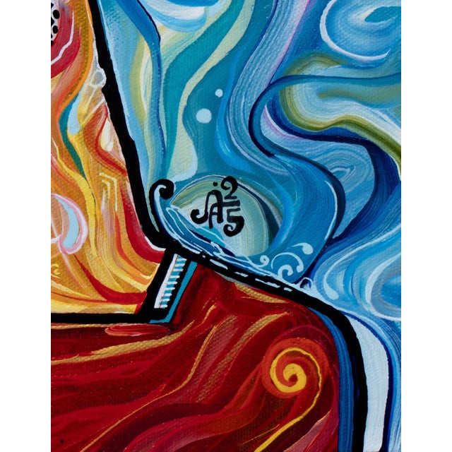 Abstract Alexander Arshansky, "Devoted Lover" Abstract/Cubist Piece For Sale - Image 3 of 3