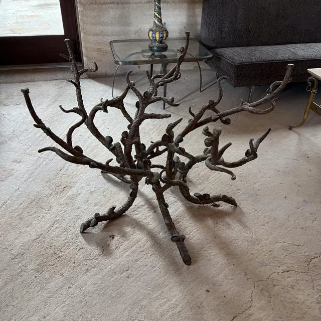AMBIANIC presents 1970s Bronze & Brass Sculptural Dining Table Base Marine art clamshell and sea creatures intertwined...