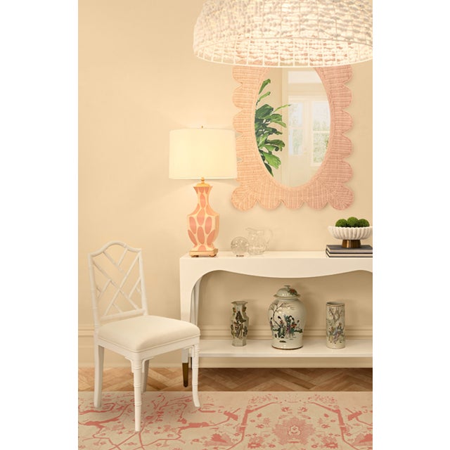 White Matthew Izzo Home Laverne Glossy White Lacquer Two Tier Console Table With Antique Brass Feet And For Sale - Image 8 of 8