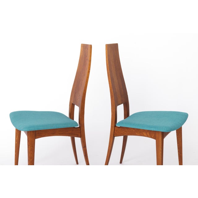2 Vintage Dining Chairs by Ernst Martin Dettinger for Veil, Germany, 1960s A beautiful and unusual pair of German dining...