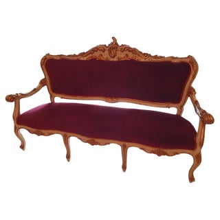 French Louis XVI Style Sofa, Late 19th Century For Sale
