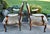 Pair Vtg. French Louis XV Style Carved Walnut Armchairs Gold Damask Chairs For Sale - Image 14 of 18