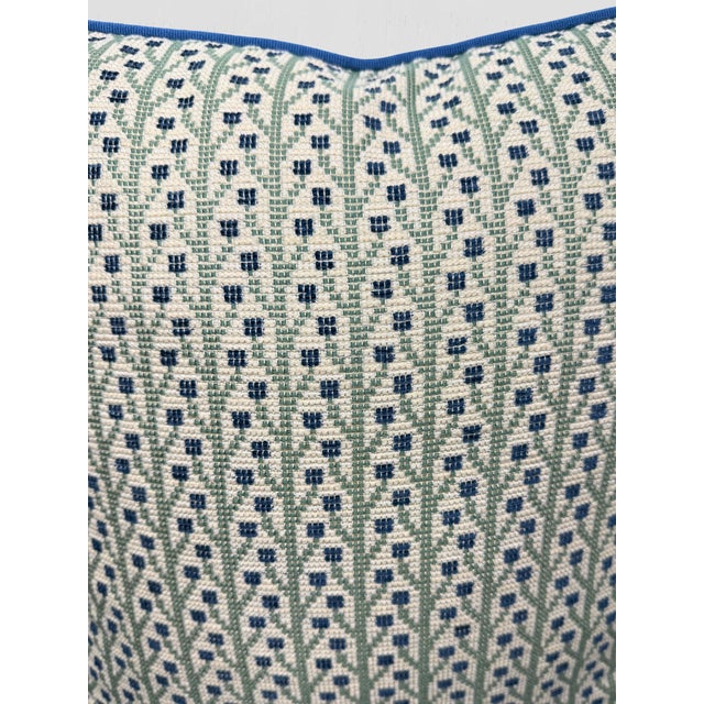 Box Pillow Pair Fabricut Aditi Pistachio Floral Geometric For Sale - Image 9 of 9