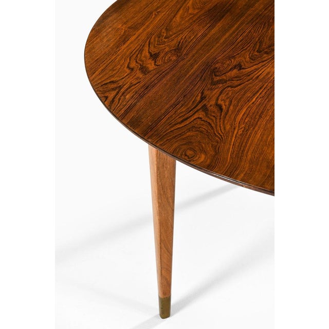 Vintage Dining Table in Brass and Rosewood by Ernst Kühn, 1950s For Sale - Image 6 of 8