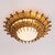 Mid 20th Century Brutalist Spanish Sunburst Flush Mount Gilded Iron For Sale - Image 4 of 7