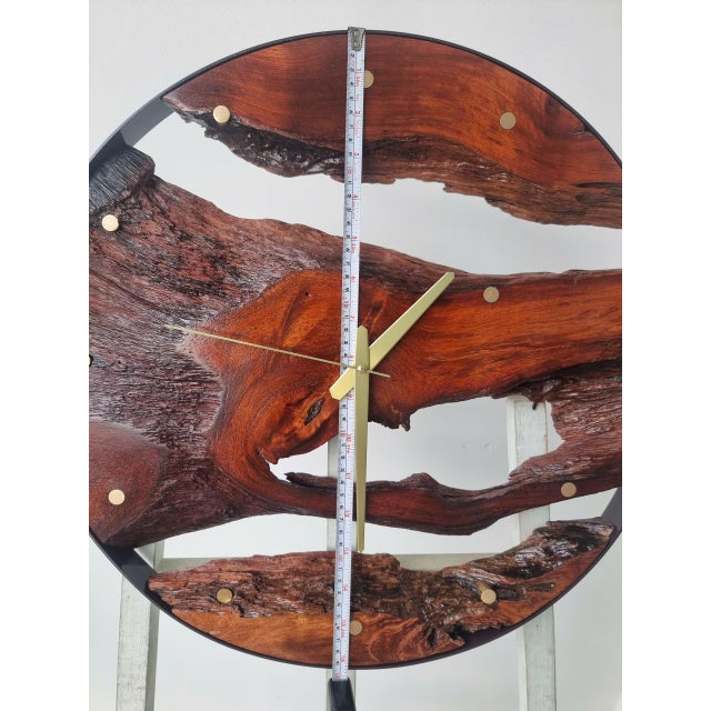 Flow of Time – One-of-a-Kind Handcrafted Driftwood Wall Clock Sculpture For Sale - Image 13 of 18