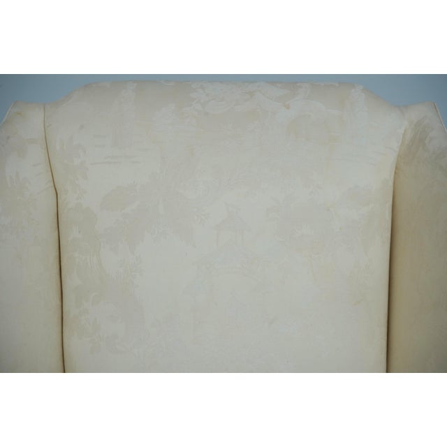 1990s Pair Southwood Ball & Claw Mahogany Wing Chairs For Sale - Image 5 of 18