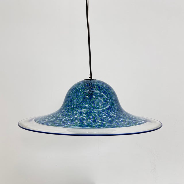 1970s Neverrino Pendant Lamp in Blue Murano Glass by Gae Aulenti for Vistosi, Italy, 1970s For Sale - Image 5 of 18