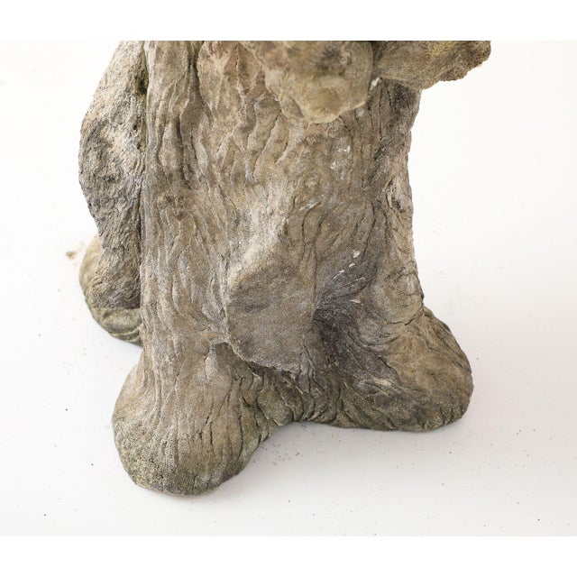 Composite Stone Faux Bois Birdbath With Squirrels Garden Ornament, English 20th C. For Sale - Image 13 of 13