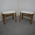 Pair of 1970s Italian Rattan and Bamboo Stools With White Boucle Upholstery For Sale - Image 4 of 9