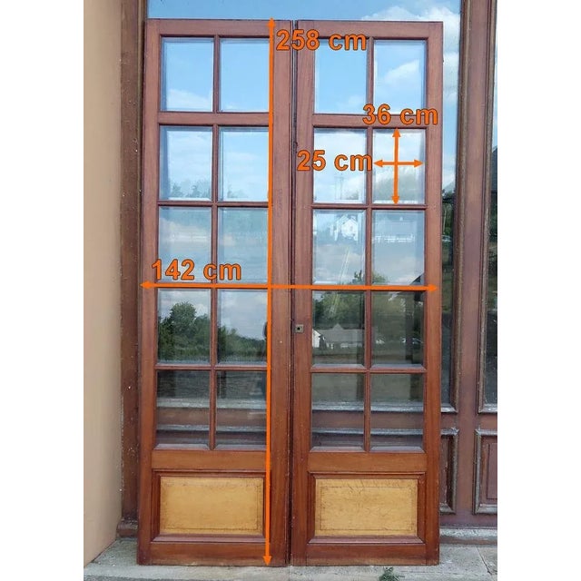 Brown Double Château-Centers in Mahogany and Maple Speckled-End of 19th, 1890s, Set of 2 For Sale - Image 8 of 9